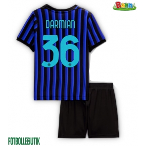 Inter Milan Matteo Darmian #36 Hemmaställ Barn 2025-26 Kortärmad (+ Korta byxor)